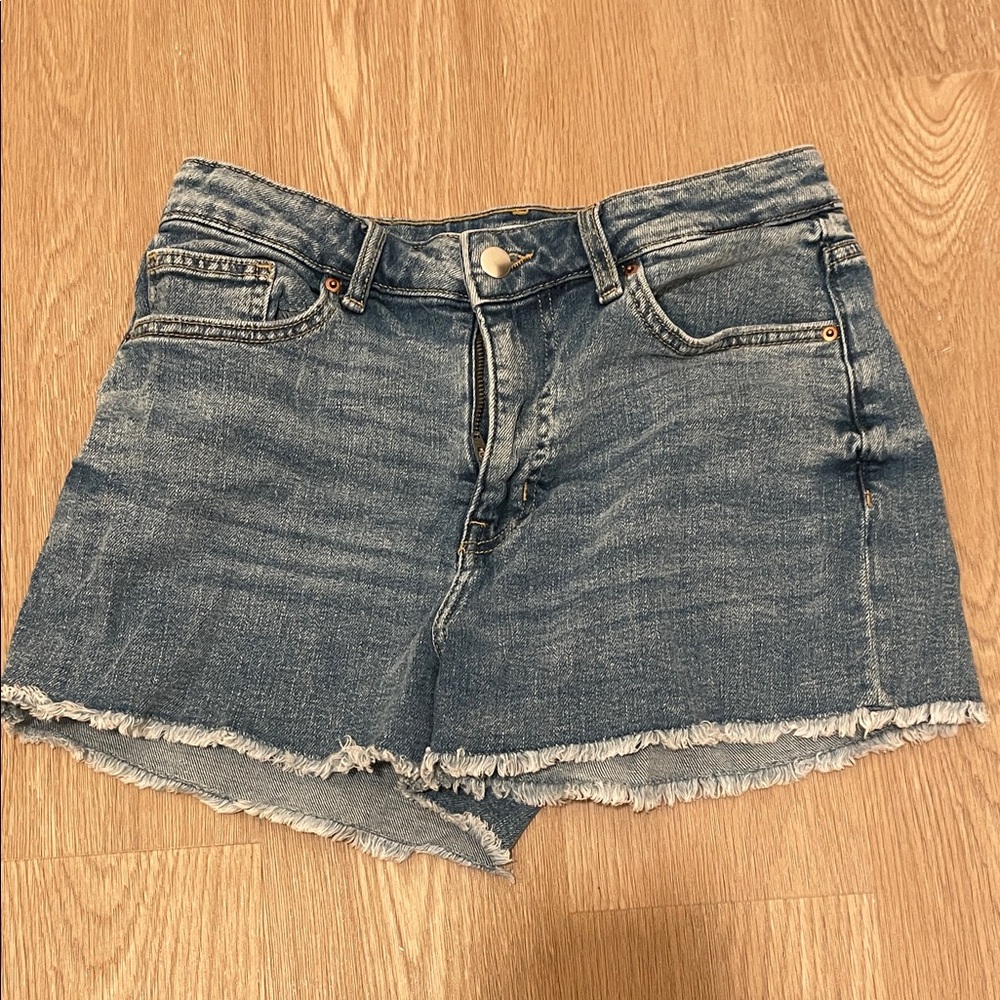 H&M Denim Jean Shorts with Raw Hem